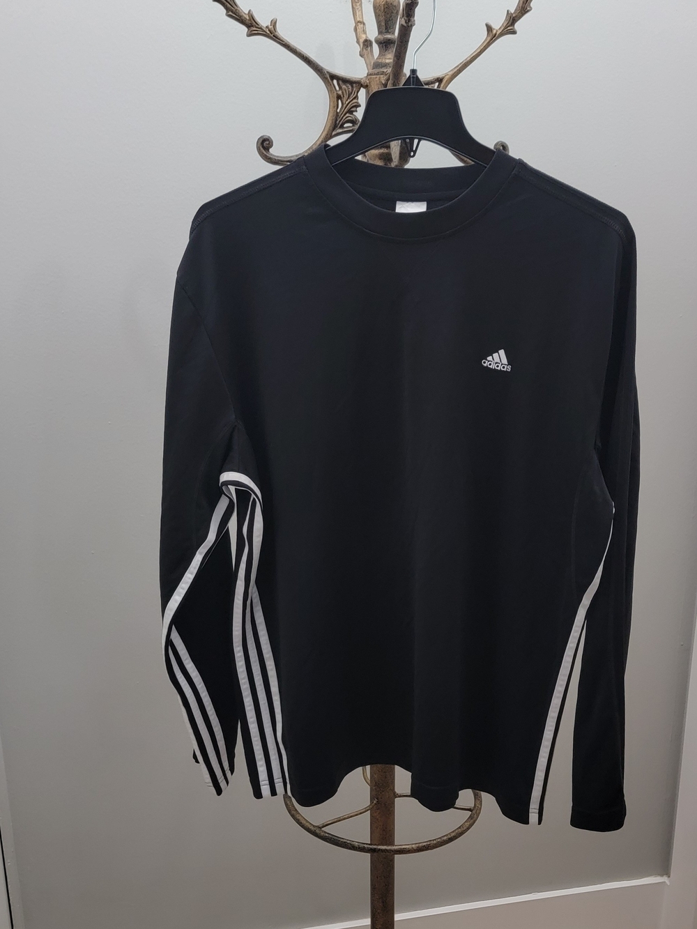 Adidas Men’s Black Long-Sleeve Performance Tee